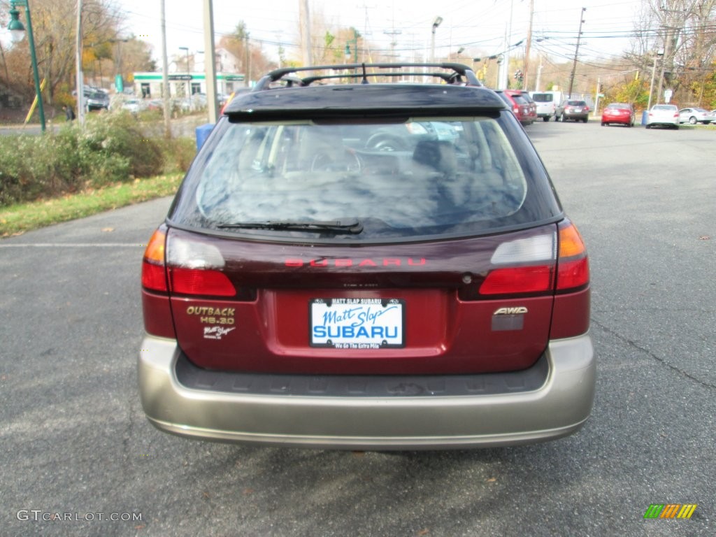 2003 Outback L.L. Bean Edition Wagon - Regatta Red Pearl / Beige photo #7