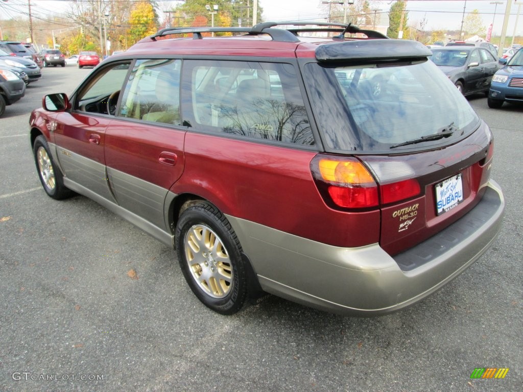 2003 Outback L.L. Bean Edition Wagon - Regatta Red Pearl / Beige photo #8