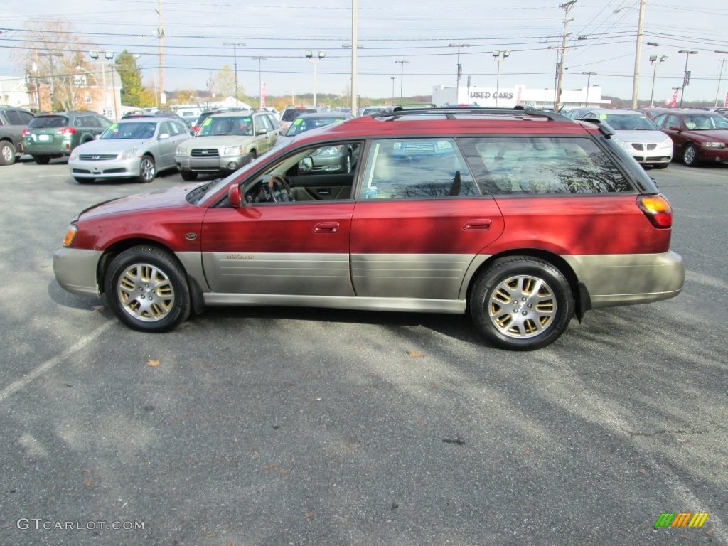 2003 Outback L.L. Bean Edition Wagon - Regatta Red Pearl / Beige photo #9