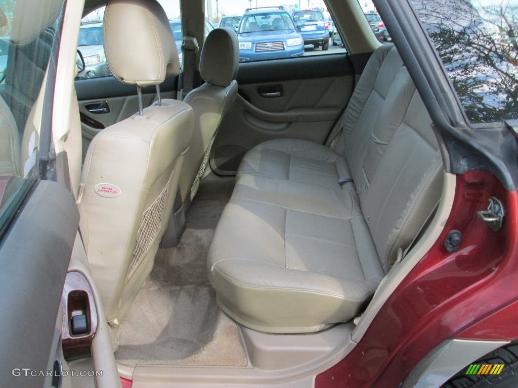 2003 Outback L.L. Bean Edition Wagon - Regatta Red Pearl / Beige photo #21