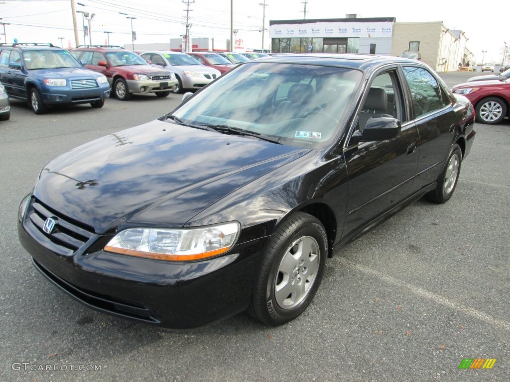 2002 Accord EX V6 Sedan - Nighthawk Black Pearl / Quartz Gray photo #2