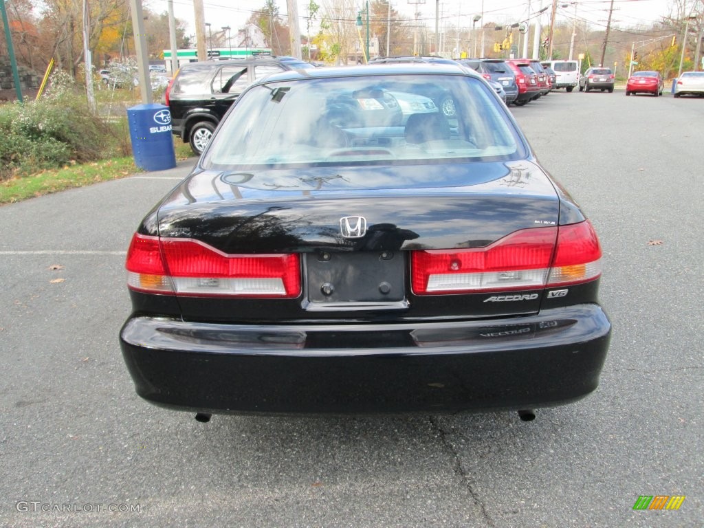 2002 Accord EX V6 Sedan - Nighthawk Black Pearl / Quartz Gray photo #7
