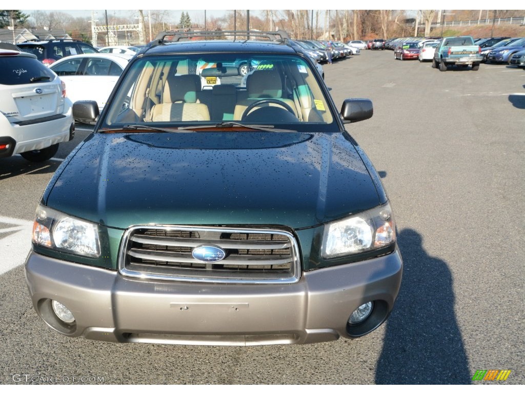 2004 Forester 2.5 XS - Woodland Green Pearl / Beige photo #2