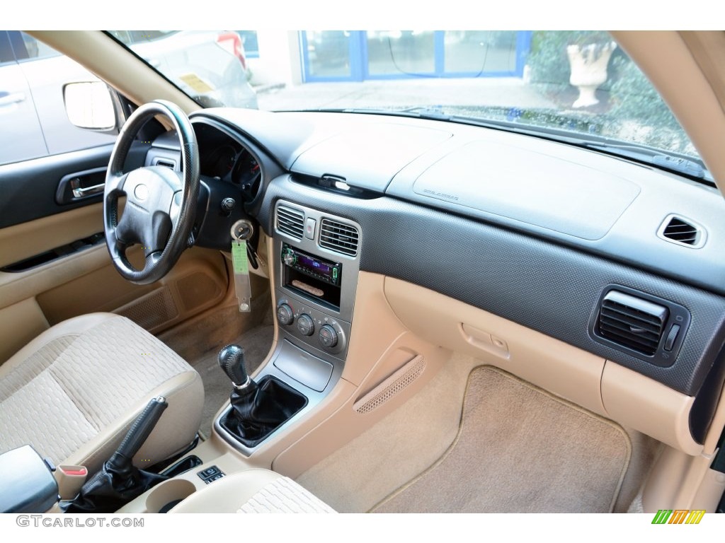 2004 Forester 2.5 XS - Woodland Green Pearl / Beige photo #5