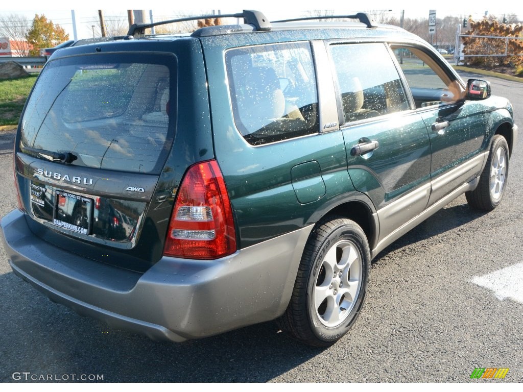 2004 Forester 2.5 XS - Woodland Green Pearl / Beige photo #6