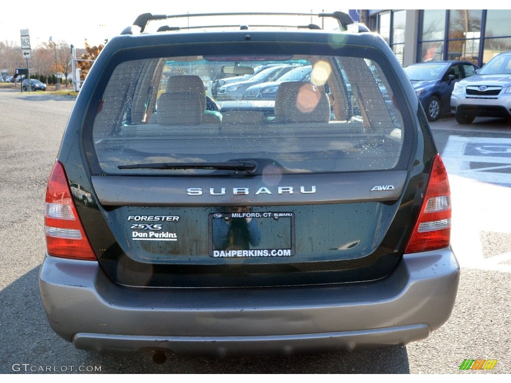 2004 Forester 2.5 XS - Woodland Green Pearl / Beige photo #7