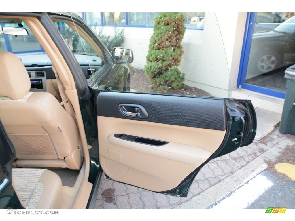2004 Forester 2.5 XS - Woodland Green Pearl / Beige photo #19