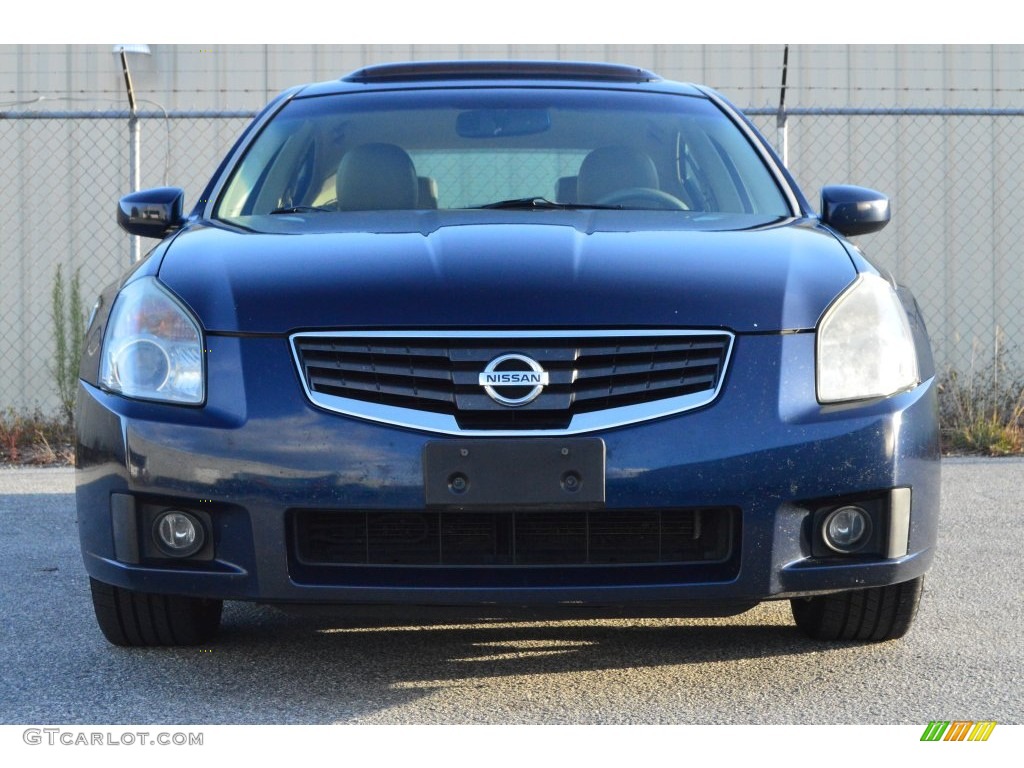 2007 Maxima 3.5 SL - Majestic Blue Metallic / Cafe Latte photo #4
