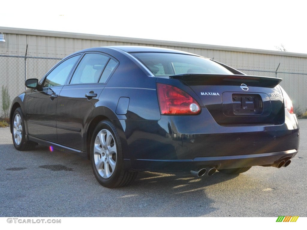 2007 Maxima 3.5 SL - Majestic Blue Metallic / Cafe Latte photo #15