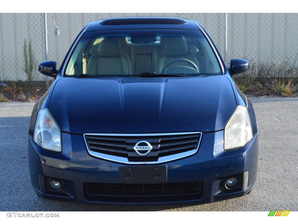 2007 Maxima 3.5 SL - Majestic Blue Metallic / Cafe Latte photo #16