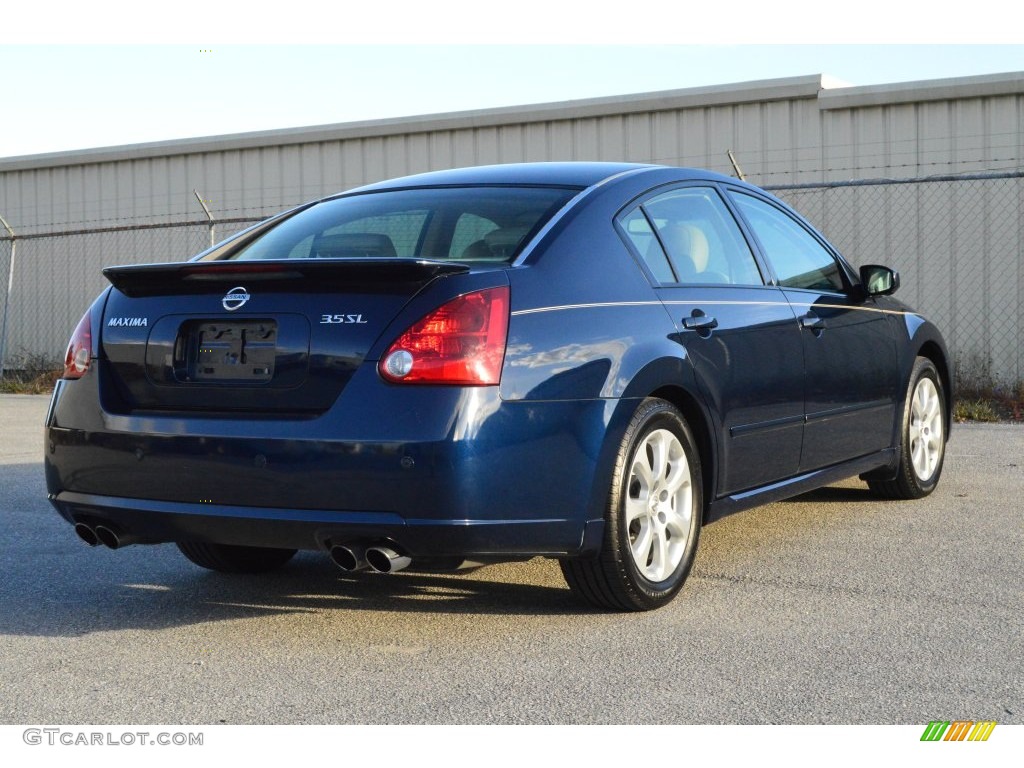 2007 Maxima 3.5 SL - Majestic Blue Metallic / Cafe Latte photo #27