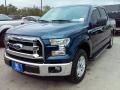 2015 Blue Jeans Metallic Ford F150 XLT SuperCrew  photo #6