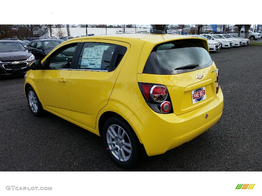 2016 Sonic LT Hatchback - Bright Yellow / Jet Black/Dark Titanium photo #4