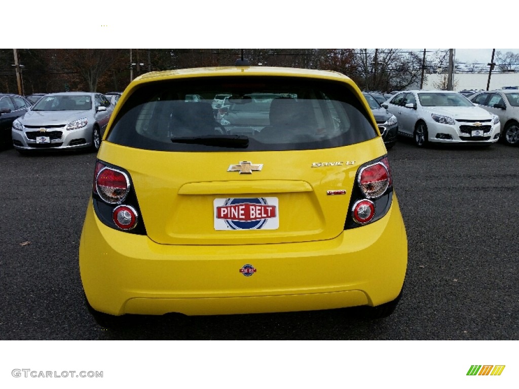 2016 Sonic LT Hatchback - Bright Yellow / Jet Black/Dark Titanium photo #5