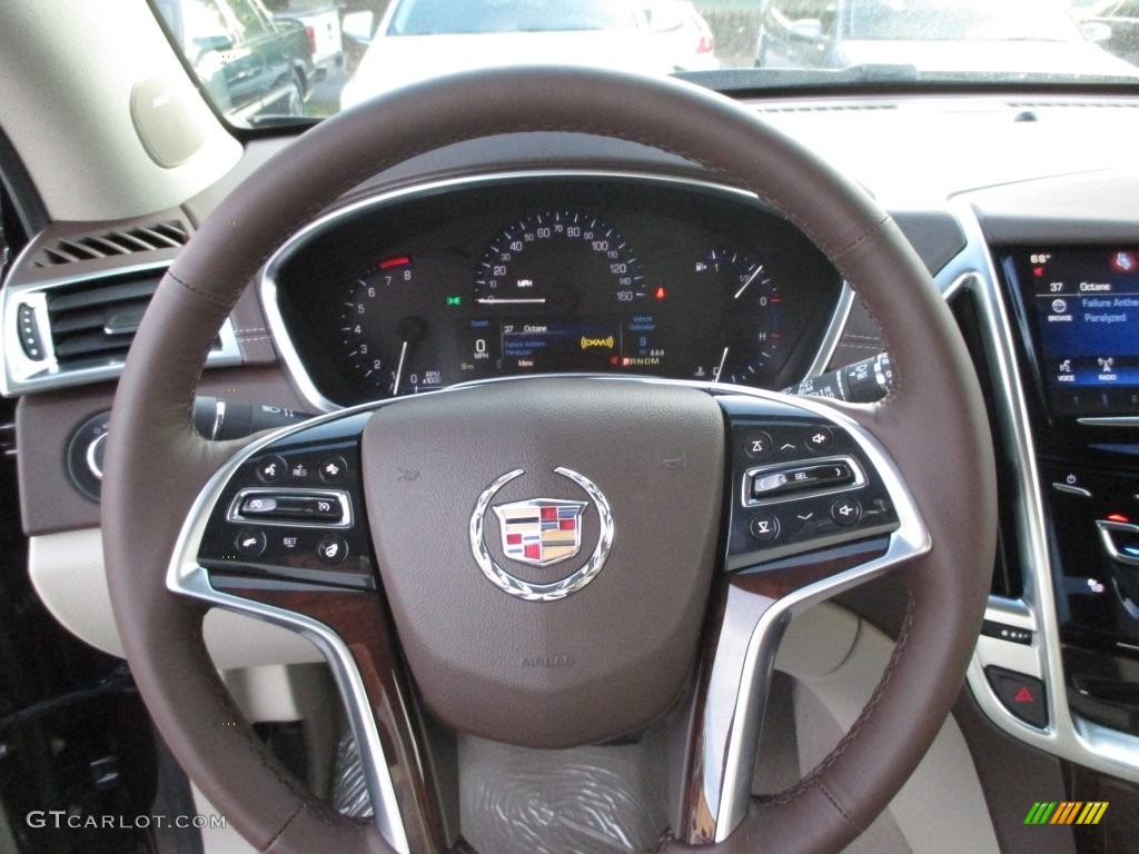 2016 Cadillac SRX Luxury Shale/Brownstone Steering Wheel Photo #109018046