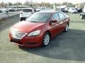 2013 Red Brick Nissan Sentra SV  photo #3