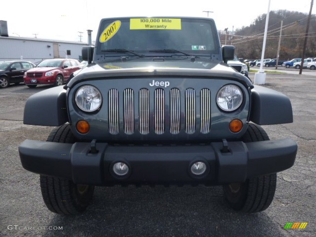 2007 Wrangler X 4x4 - Steel Blue Metallic / Dark Slate Gray/Medium Slate Gray photo #10