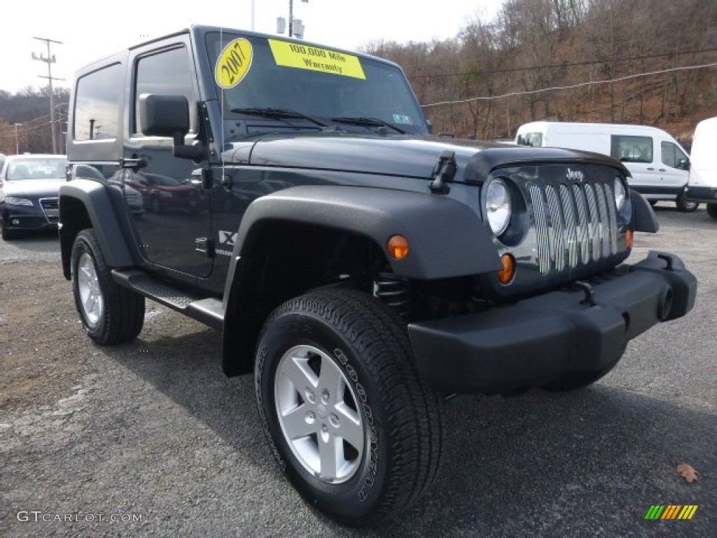2007 Wrangler X 4x4 - Steel Blue Metallic / Dark Slate Gray/Medium Slate Gray photo #11