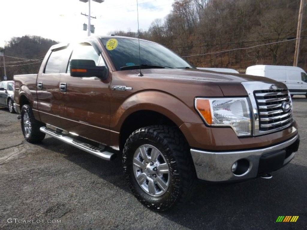 2012 F150 XLT SuperCrew 4x4 - Golden Bronze Metallic / King Ranch Chaparral Leather photo #10