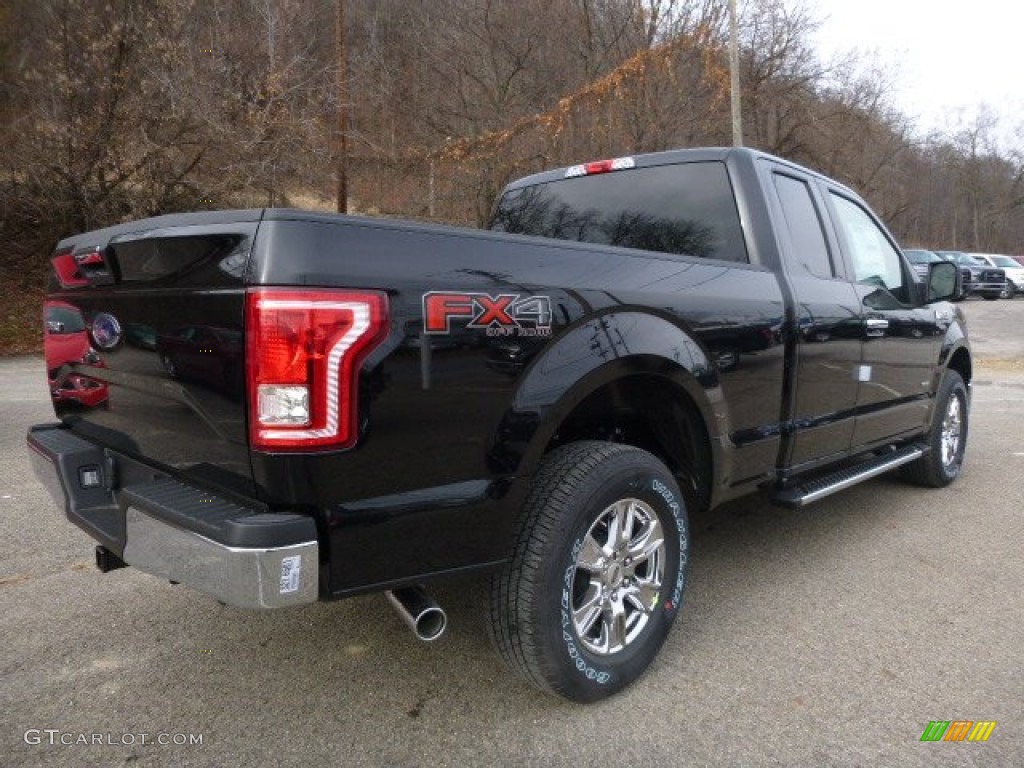 2016 F150 XLT SuperCab 4x4 - Shadow Black / Medium Light Camel photo #2