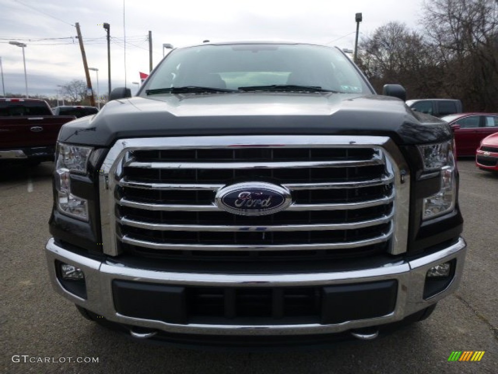 2016 F150 XLT SuperCab 4x4 - Shadow Black / Medium Light Camel photo #7