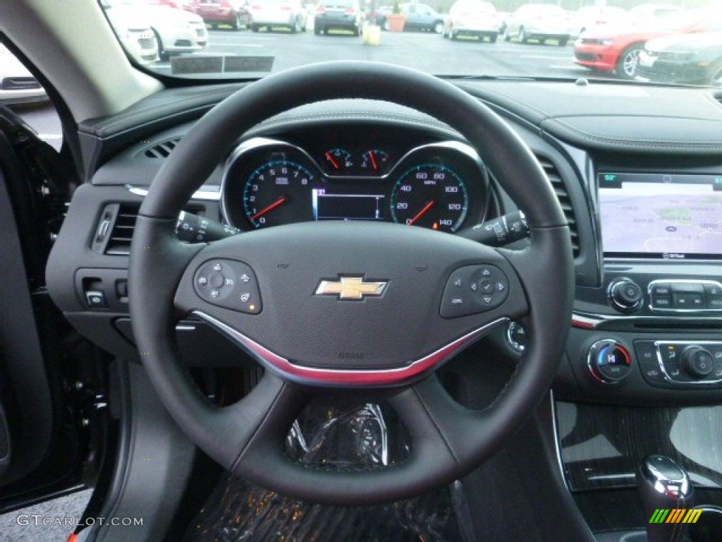 2016 Chevrolet Impala LTZ Jet Black Steering Wheel Photo #109022102