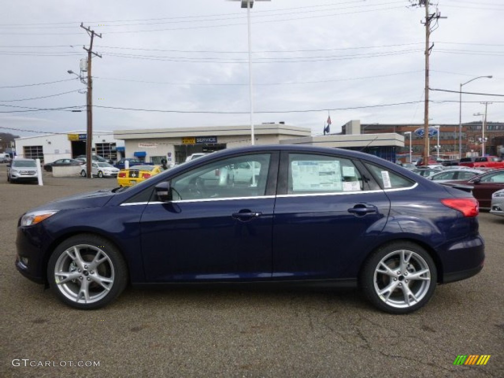 Kona Blue 2016 Ford Focus Titanium Sedan Exterior Photo #109023200