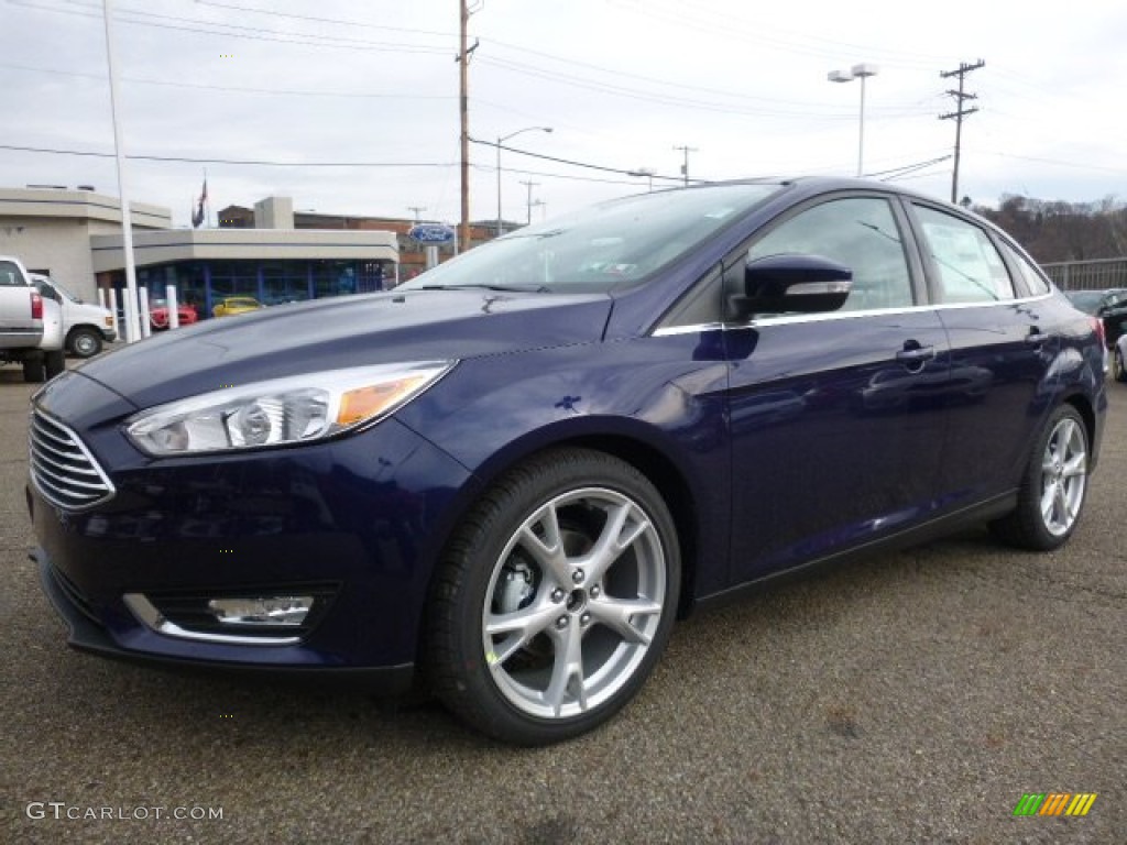 Kona Blue 2016 Ford Focus Titanium Sedan Exterior Photo #109023214