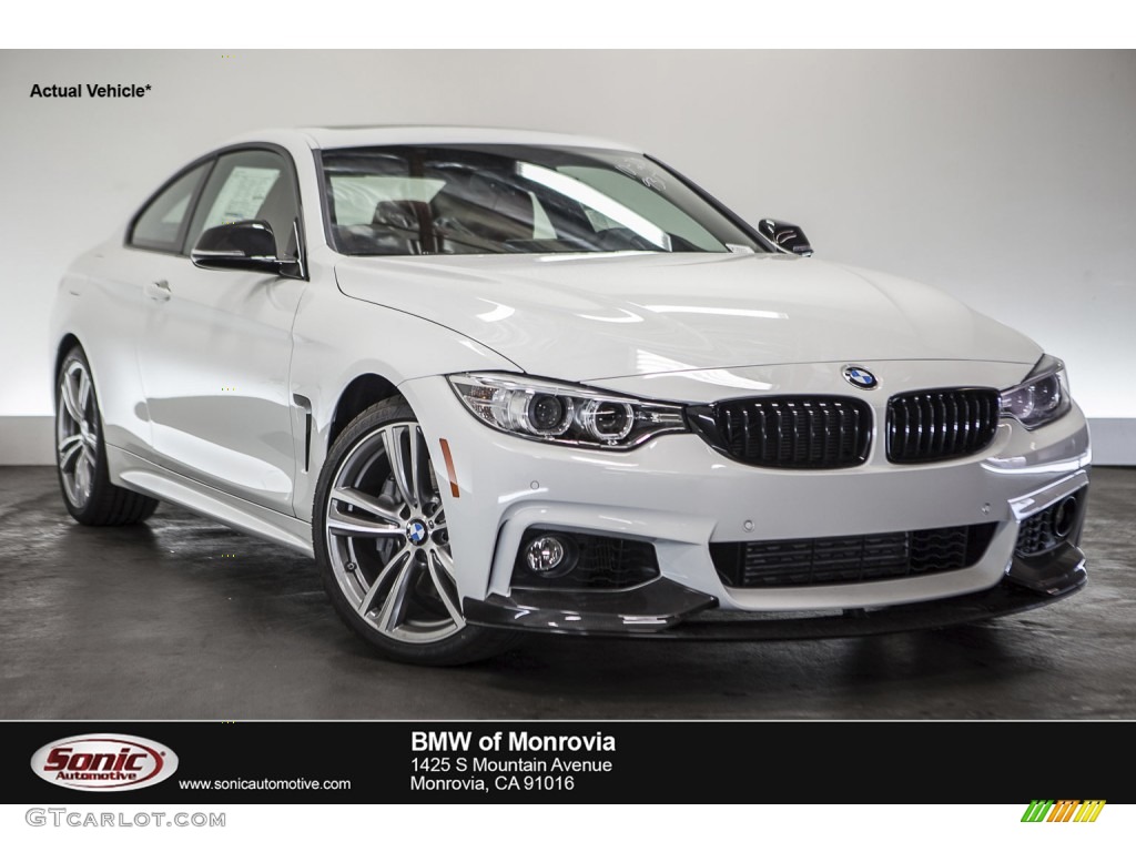 2016 4 Series 435i Coupe - Alpine White / Coral Red photo #1