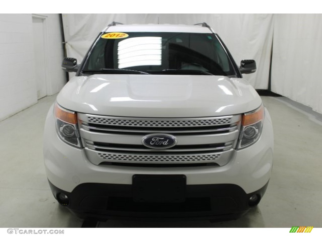 2012 Explorer XLT 4WD - White Suede / Charcoal Black photo #2