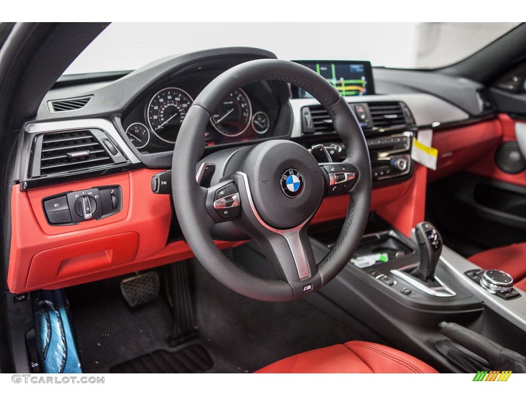 Coral Red Interior 2016 BMW 4 Series 435i Gran Coupe Photo #109024202