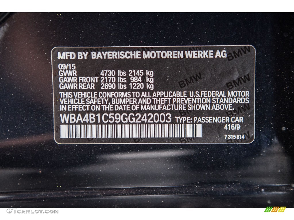 2016 5 Series 528i Sedan - Jet Black / Black photo #7