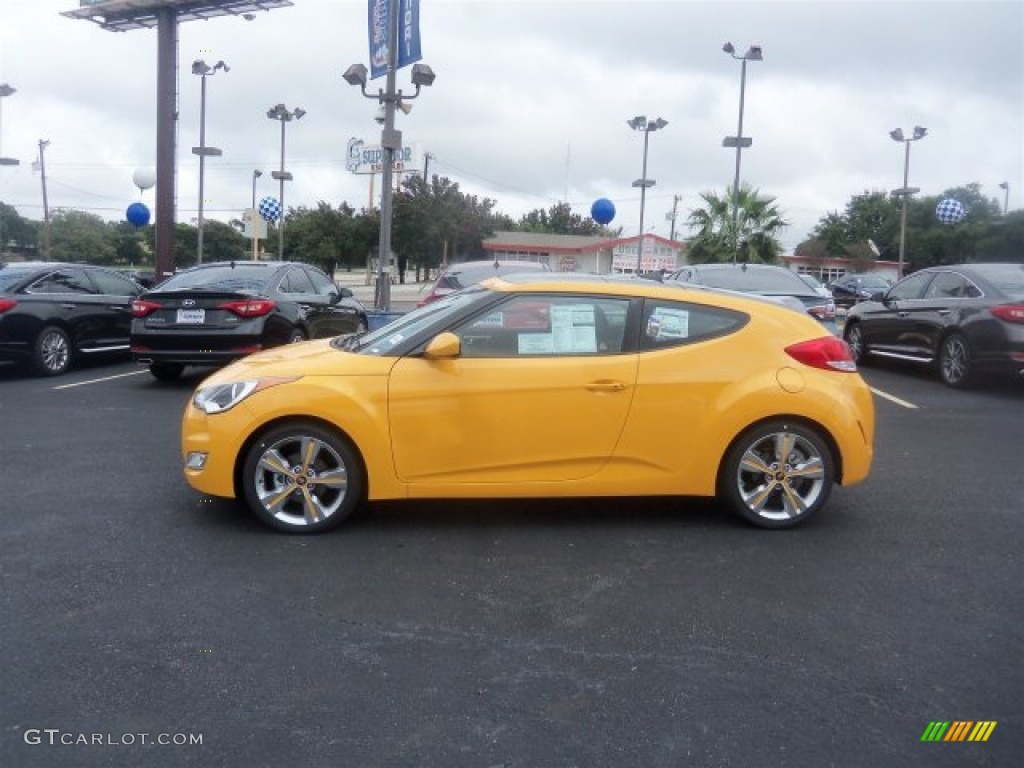 2016 Veloster  - 26.2 Yellow / Black/Yellow photo #7