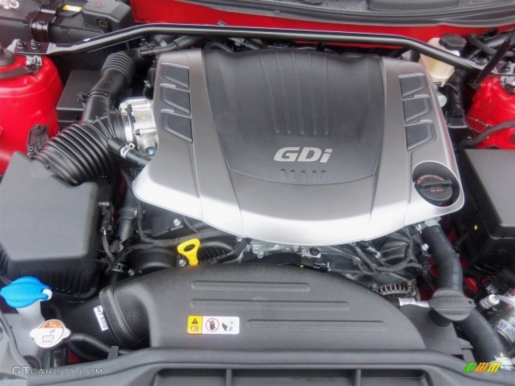 2016 Hyundai Genesis Coupe 3.8 3.8 Liter GDI DOHC 24-Valve D-CVVT V6 Engine Photo #109031121
