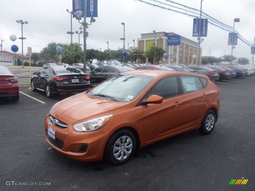 2016 Accent SE Hatchback - Vitamin C / Black photo #6