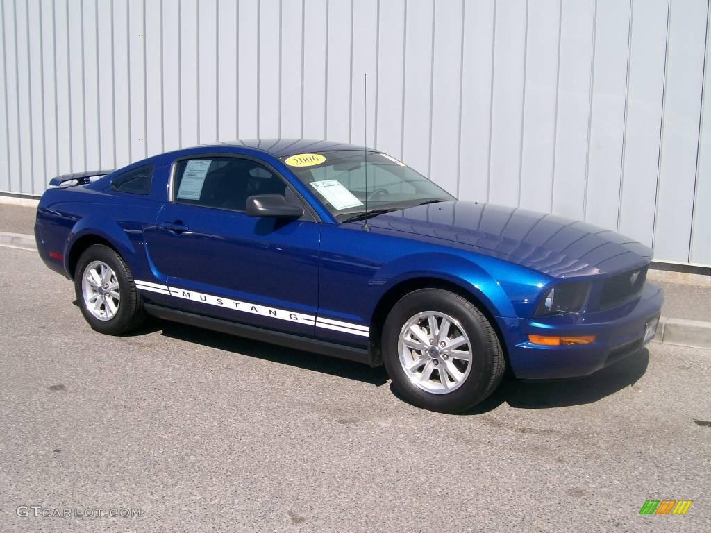 2006 Mustang V6 Premium Coupe - Vista Blue Metallic / Light Graphite photo #1