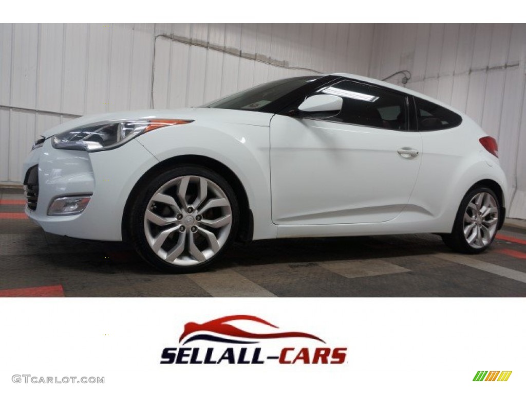 2012 Veloster  - Century White / Black/Red photo #1