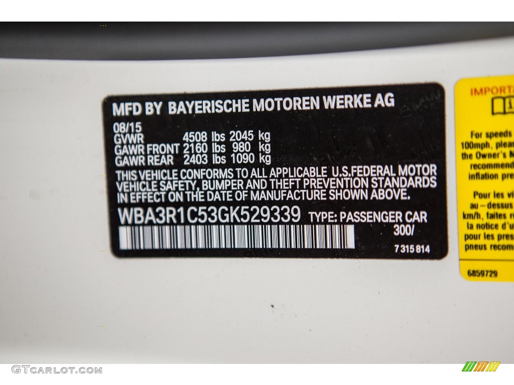 2016 4 Series Color Code 300 for Alpine White Photo #109035131