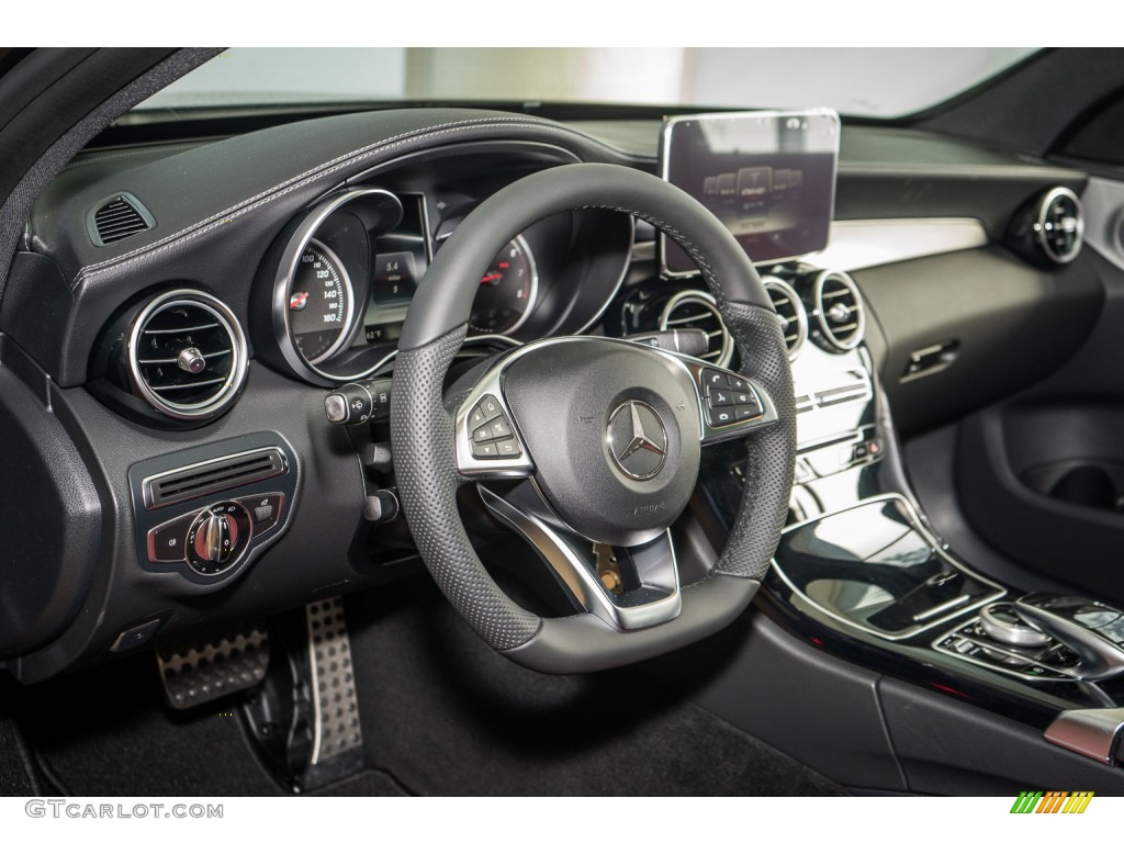 2016 Mercedes-Benz C 300 Sedan Cranberry Red/Black Steering Wheel Photo #109035188