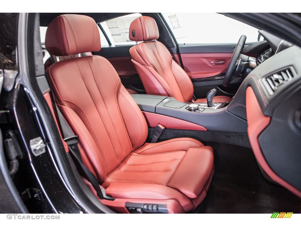 Vermillion Red Interior 2016 BMW 6 Series 650i Gran Coupe Photo #109036148