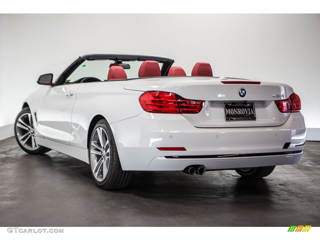 2016 4 Series 428i Convertible - Alpine White / Coral Red photo #3