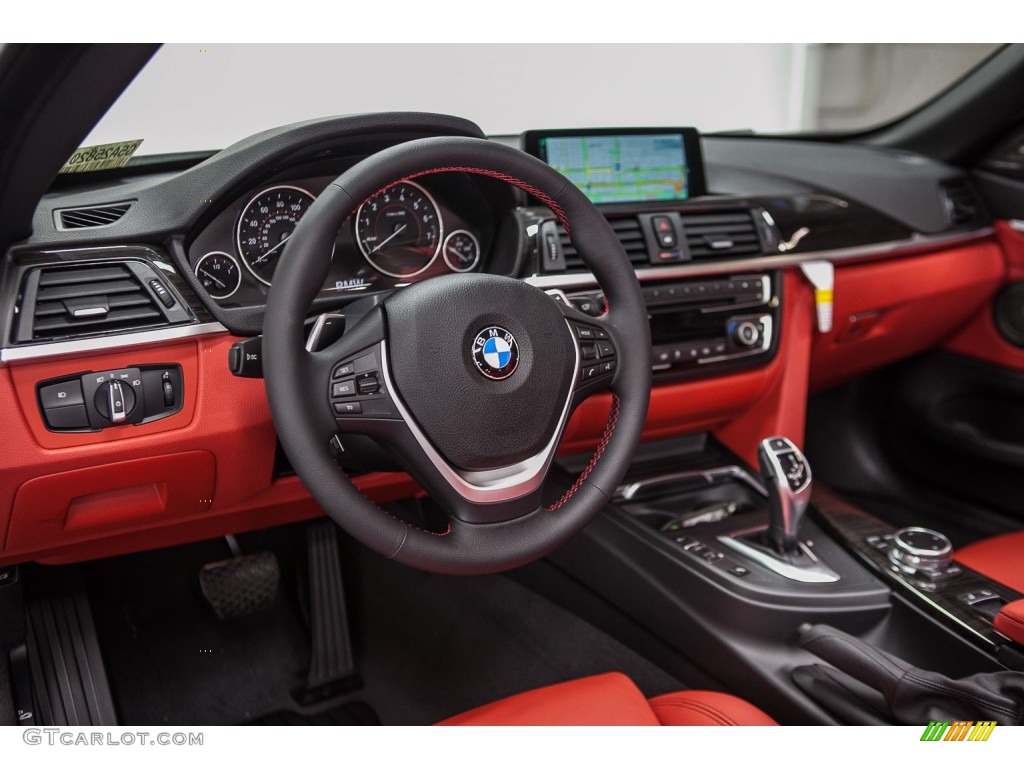 Coral Red Interior 2016 BMW 4 Series 428i Convertible Photo #109036406