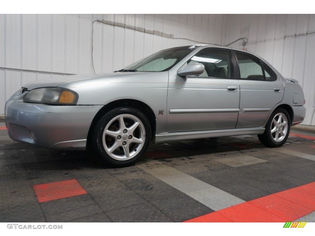 2002 Sentra SE-R - Molten Silver / Stone photo #2