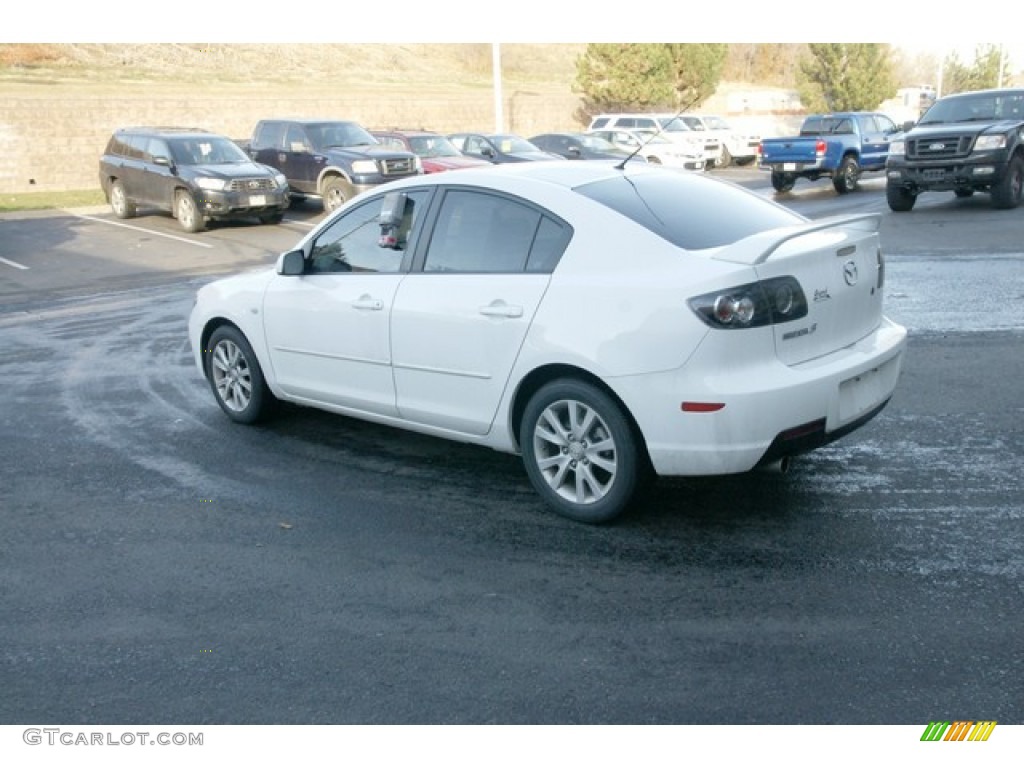 2008 MAZDA3 i Touring Sedan - Rally White / Beige photo #4