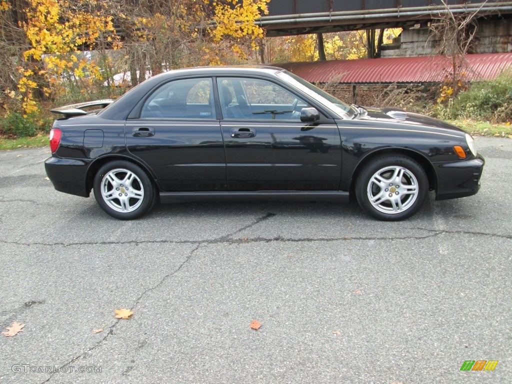 2003 Impreza WRX Sedan - Midnight Black Pearl / Black photo #5