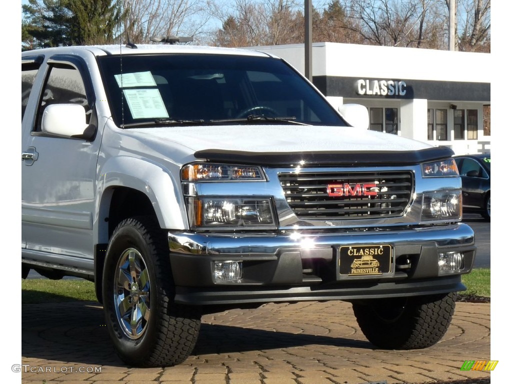 2012 Canyon SLE Crew Cab 4x4 - Summit White / Ebony photo #4