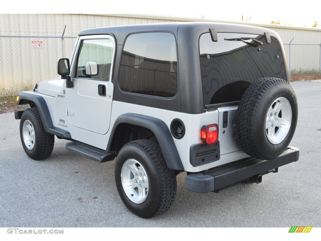 2004 Wrangler Sport 4x4 - Bright Silver Metallic / Dark Slate Gray photo #4