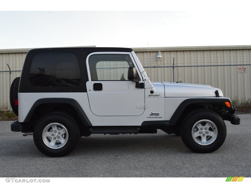 2004 Wrangler Sport 4x4 - Bright Silver Metallic / Dark Slate Gray photo #8