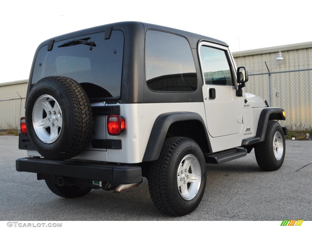2004 Wrangler Sport 4x4 - Bright Silver Metallic / Dark Slate Gray photo #18