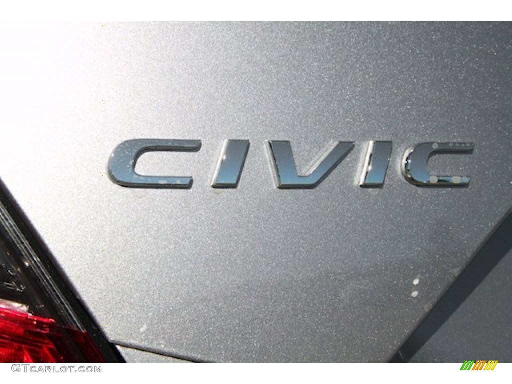 2016 Civic LX Sedan - Lunar Silver Metallic / Black photo #3